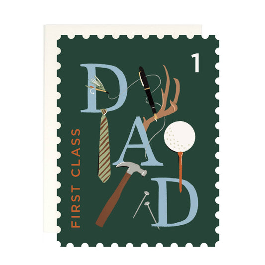 First Class Dad Greeting Card
