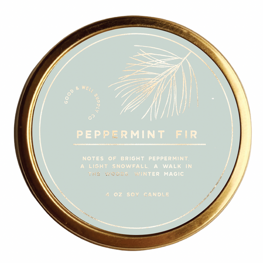 Peppermint Fir Golden Garden Candle