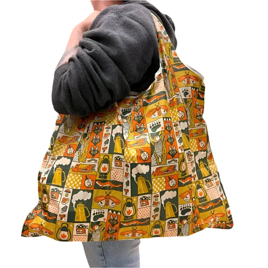 Autumnal Quilt Packable Tote  Bag