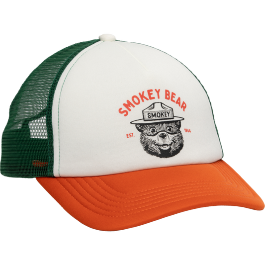 Smokey Varsity Foam Trucker Hat: Cream