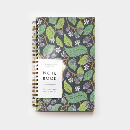 Wild Blackberry Spiral Bound Notebook