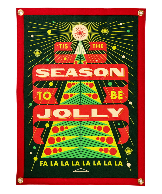 'Tis the Season To Be Jolly Camp Flag