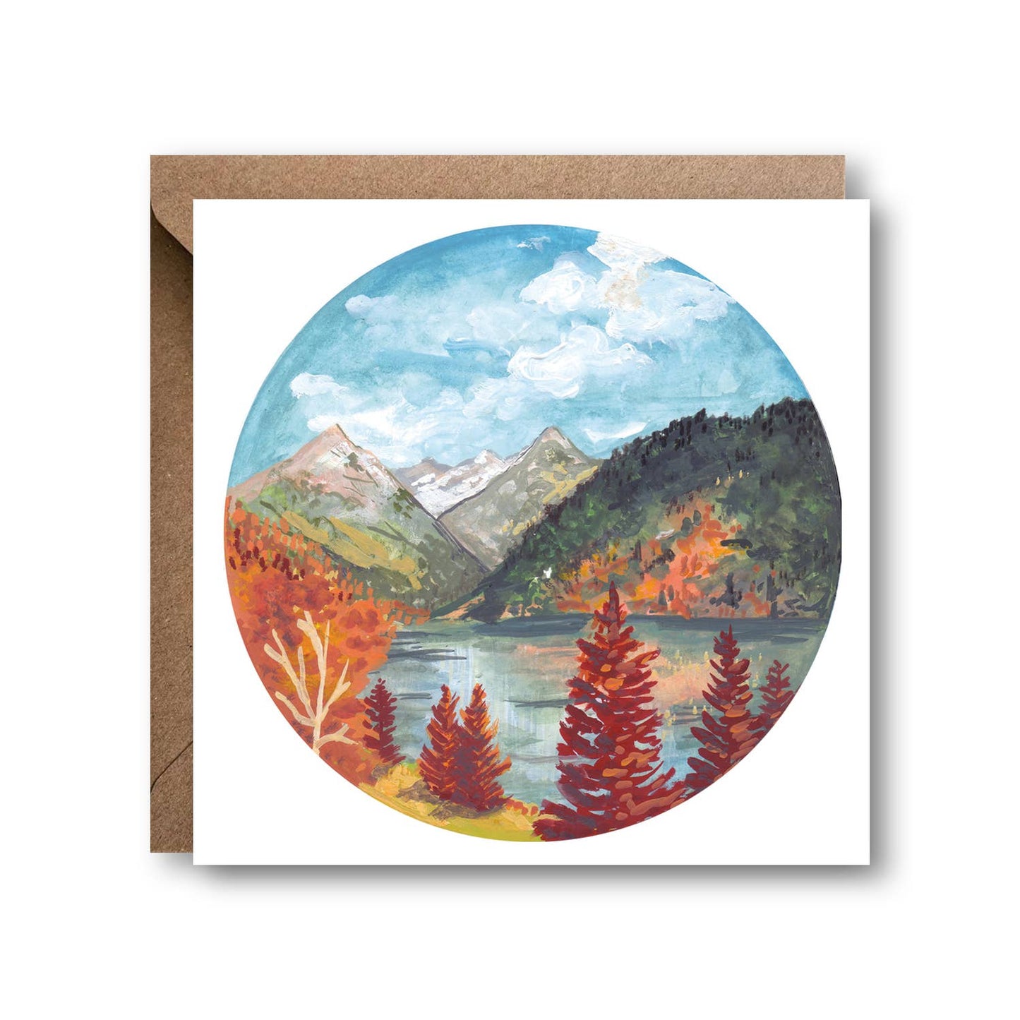 Rocky Mountains in Fall Greetings Card