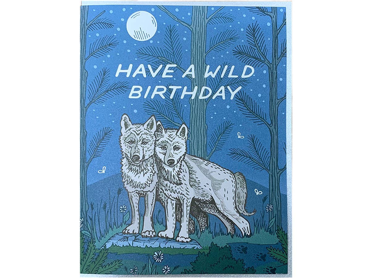 Wild Wolves Birthday Card