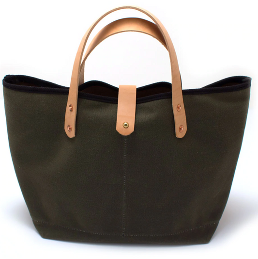 Army Green Waxed Canvas  All Day Mini Tote
