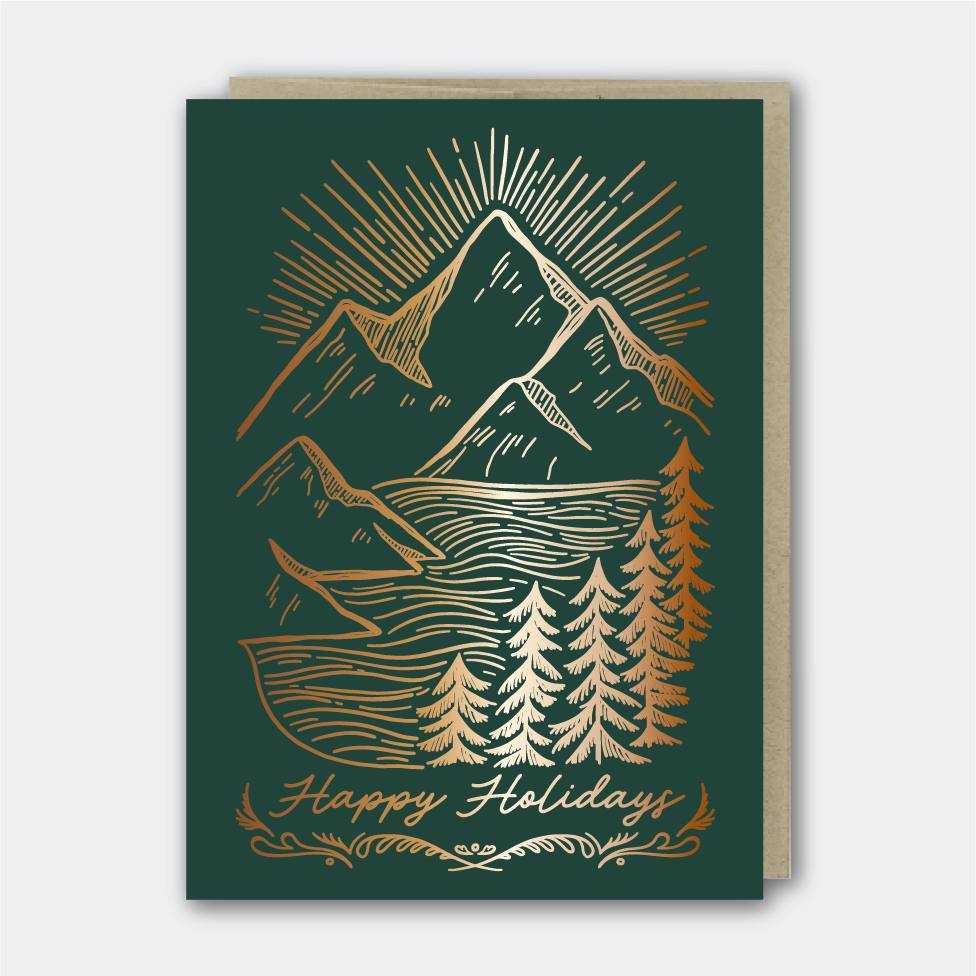 Holiday Mountainscape Greeting Card