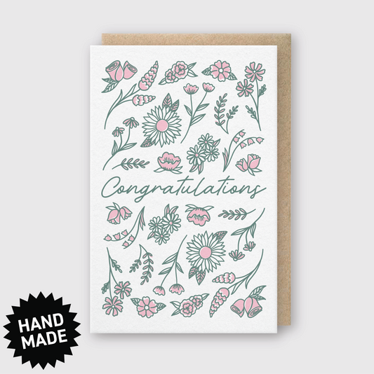 Congratulations Flowers Greeting Card