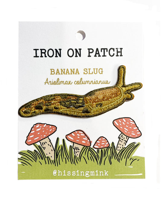 Banana Slug Iron On Patch