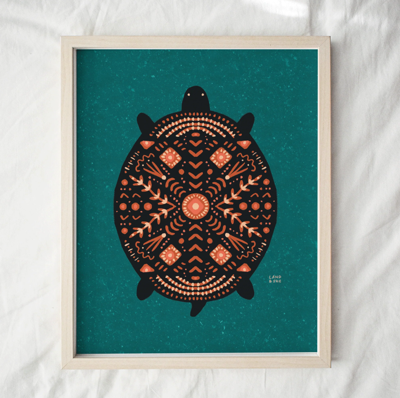 8" x 10" Folksy Turtle Print