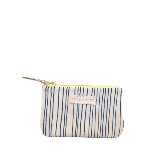 Royal Stripe Card Zip Wallet