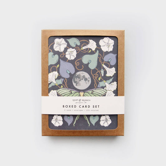 Luna Moth & Moonflower Boxed Card Set of 8