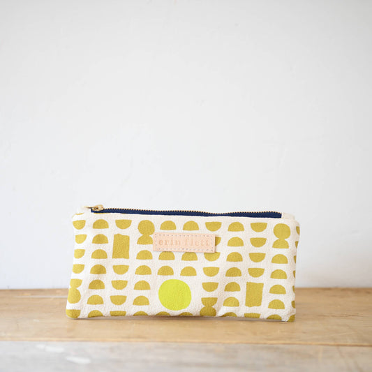 Mustard Phases Pencil Zip Pouch