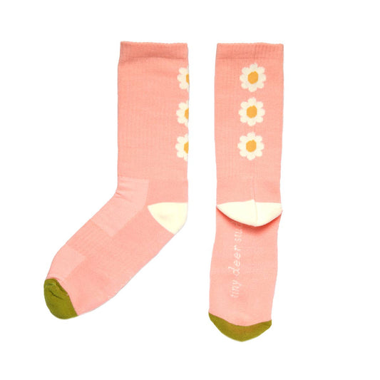 Athletic Daisy Chain Socks - Pink