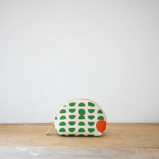 Green Phases Clam Shell Zip Pouch