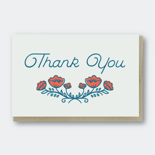 Thank You Poppies Greeting Card