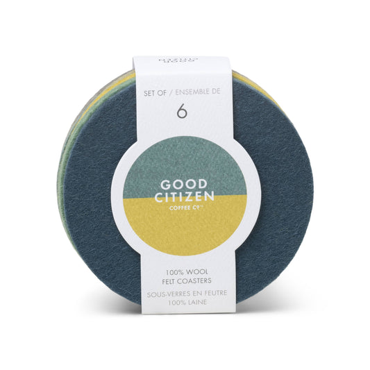 Wool Coasters - Cool, Pack of 6