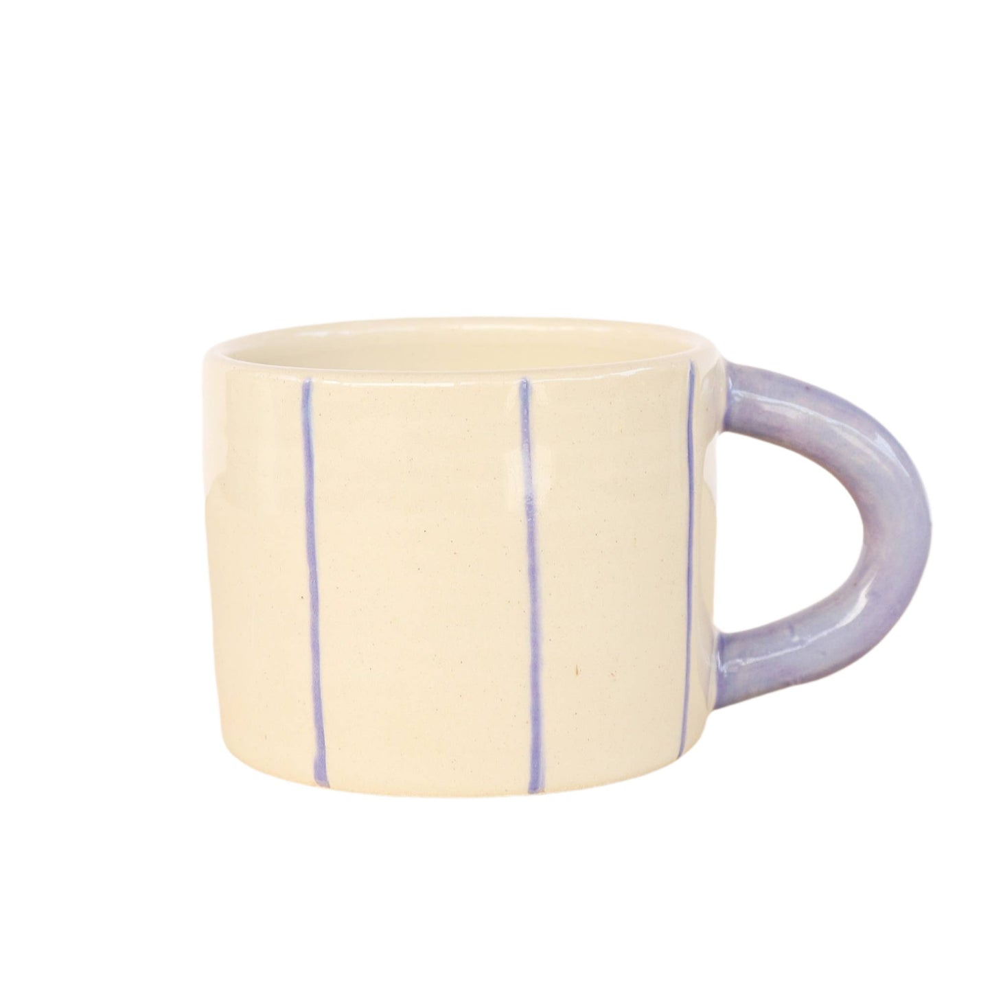 Handmade Ceramic Mug - Purple Stripes