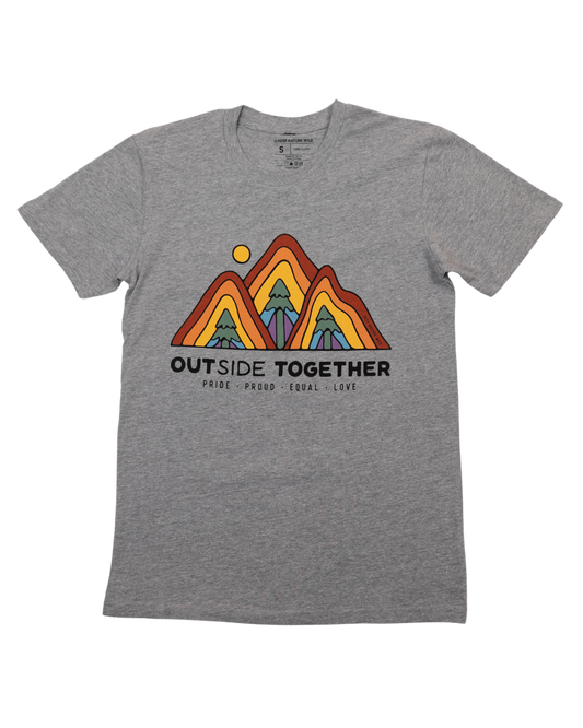 OUTside Together All-Gender Tee | Heather Gray
