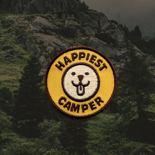 Happiest Camper Iron-On Patch for Dogs