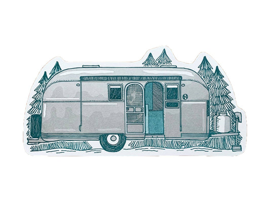 Silver Camper Postcard