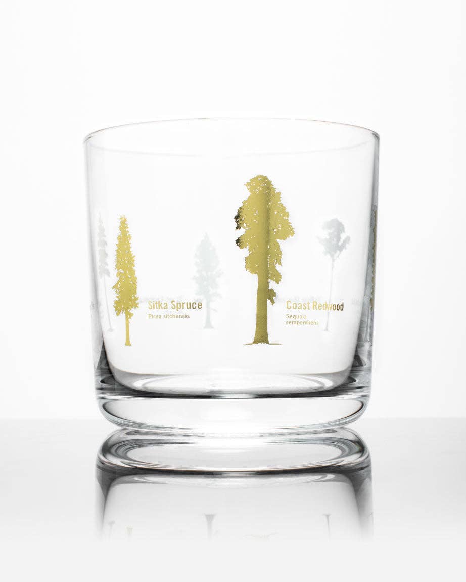 Forest Giants Whiskey Glass - Gold