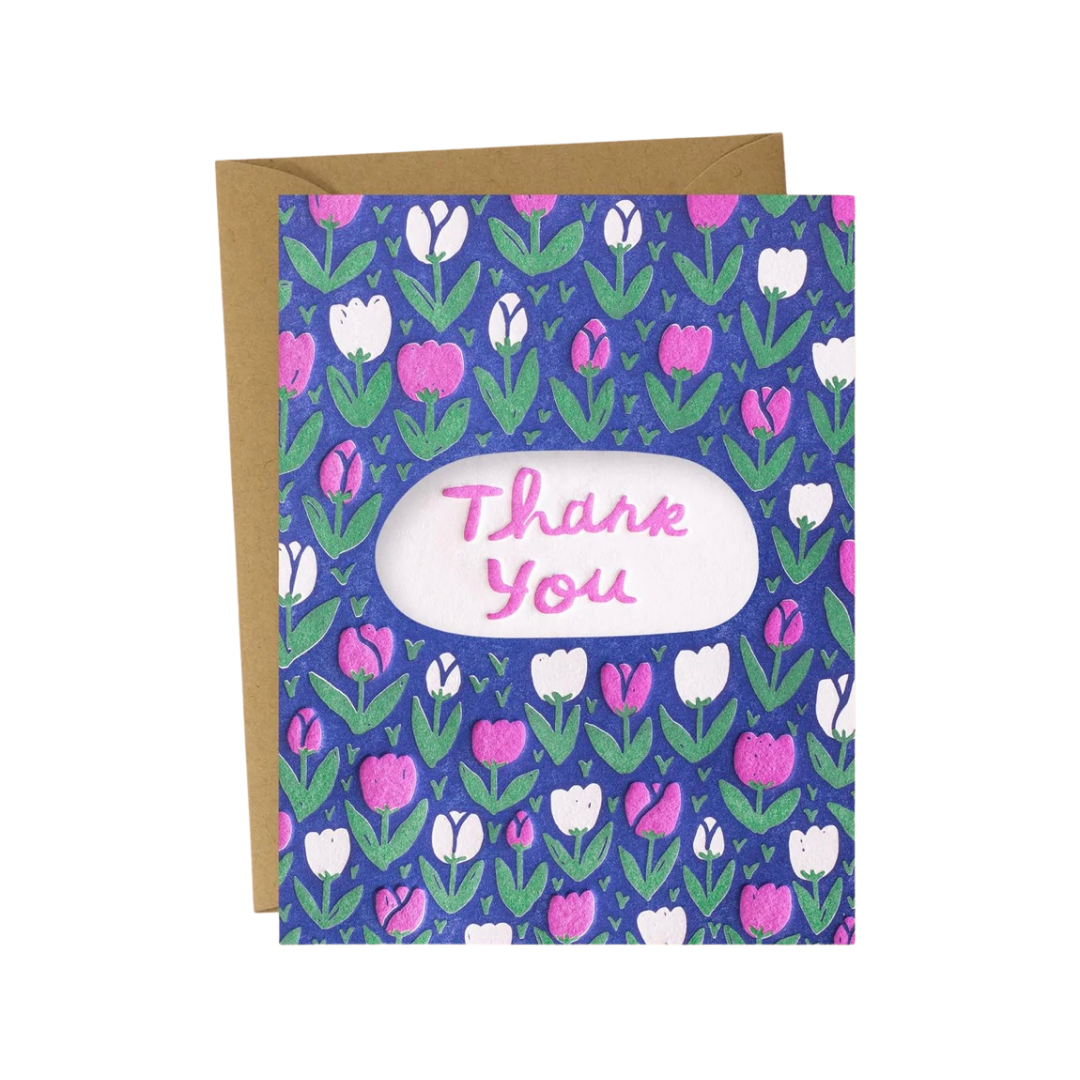 Tulips Thank You Greeting Card