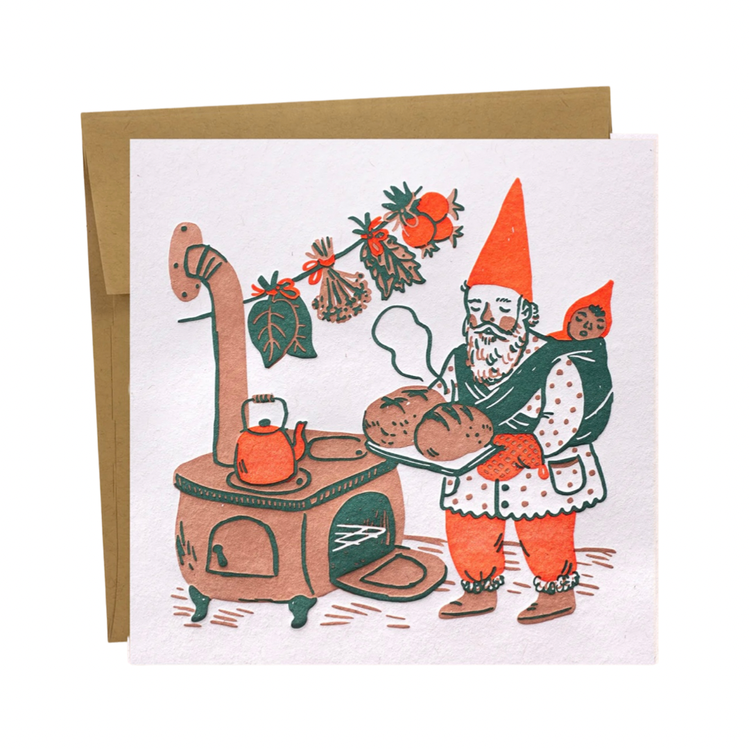Baking Gnomes Greeting Card