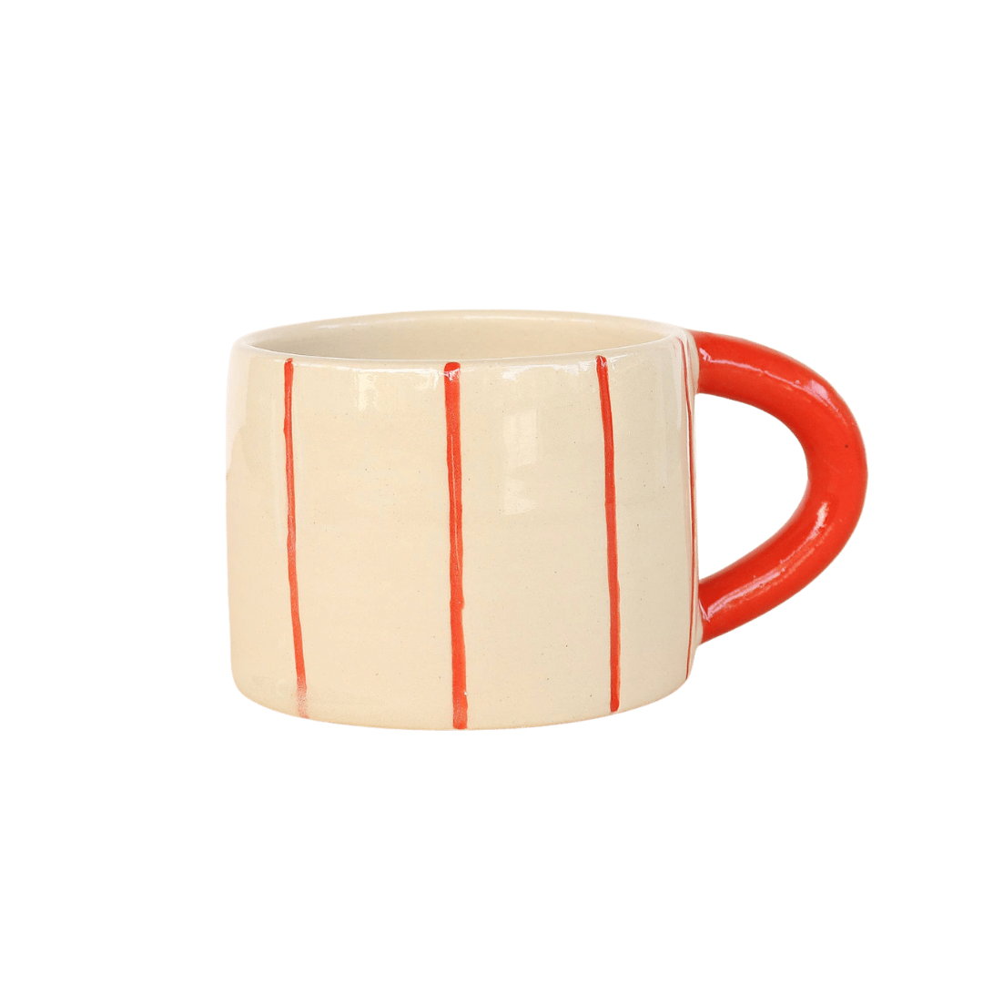 Red Stripes Holiday Mug