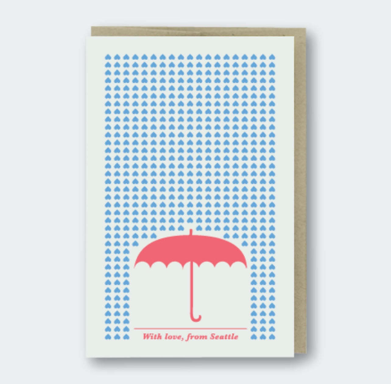 With Love from Seattle Umbrella Greeting Card