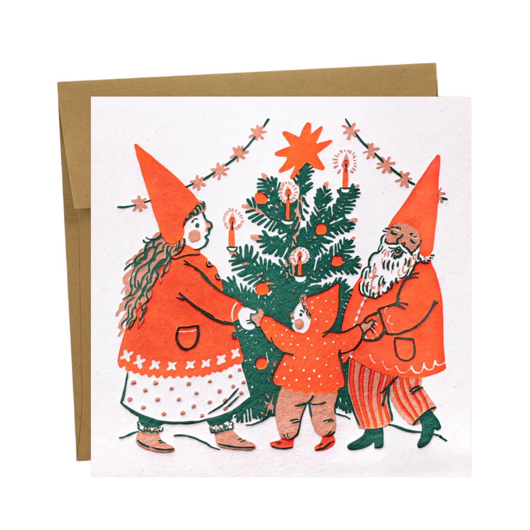 Yuletide Gnomes Greeting Card