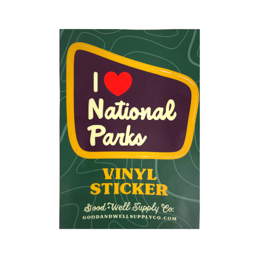 I ♡ National Parks Vinyl Sticker - Brown